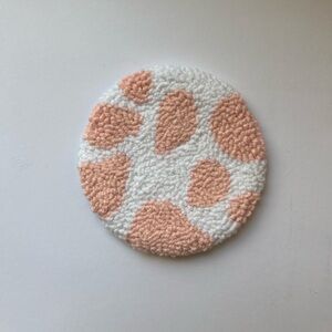 Handmade punch needle coaster